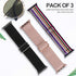 Swhatty Stretchy Nylon Solo Loop Bands Compatible with Apple Watch 38mm/40mm/41mm/42mm for Series 10, Adjustable Braided Sport Elastics Women Men ...