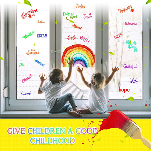 3 Pieces Plastic Painting Stencils Inspirational Word Stencils 8 x 11 Inch Reusable Stencils Template for Painting on Wood, Fabric, Paper, Wall DI...