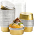 Dicunoy 100 Pack Mini Aluminum Cups with Lids, 3 OZ Disposable Muffin Liners Containers, Individual Ramekins Flan Pan for Dessert, Creme Brulee, P...