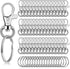 140Pcs Keychain Hooks with Key Rings, Flasoo Keychain Hardware with 70Pcs Swivel Clasps Lanyard Snap Hook and 70Pcs Keychain Rings for DIY Crafts,...