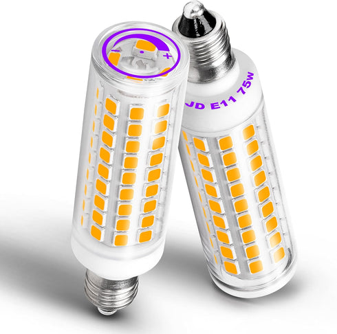 JDE11 Led Bulbs Dimmable, Replace 120V 75W Halogen Candelabra Bulbs,T3 T4 Mini Base JD E11 Bulb, 2700K Warm White 7W 750lm E11 Bulb for Chandelier...