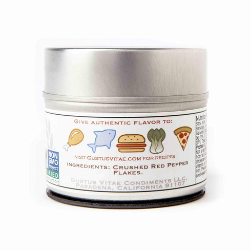 Crushed Red Pepper Flakes | Gourmet Spice | All Natural, Non GMO | Artisanal Seasoning | Handmade, Small Batch | Made in USA | Magnetic Tin | GLP-...