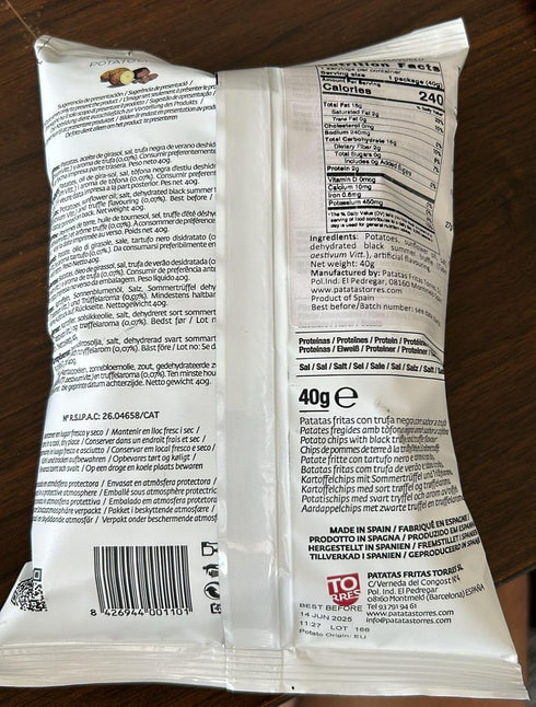 Torres - Black Truffle Potato Chips, 1.41oz (40g) (3-PACK)...