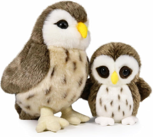 Ice King Bear Mom and Baby Stuffed Animals Set Zoo Wild Animals (Owl)...