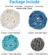 72 Pcs Wicker Rattan Decorative Balls Centerpiece Bowls Fillers Balls for Spring Summer Craft, Wedding Party, Potpourri Decor, 4 Sizes(Dark Blue, ...