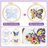 MRHMX ART Embroidery Kit Butterfly Flower Pattern 3 Sets for Beginners,Stamped Cross Stitch kits for Adult,Hand Cross Stitch Kits Women with Embro...