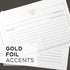 50 Gold Foil Bee Recipe Cards from Dashleigh, 4x6 inches, Double-Sided...