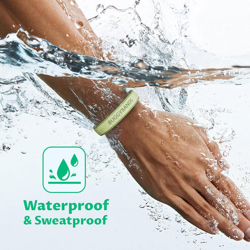 Mosquito Repellent Bracelets, 2 Pack Silicone Mosquito Repellent Bands with DEET Free, Natural & Waterproof Bug Wristbands for Kids and Adults, Ou...