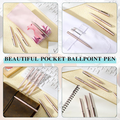 Teling 36 Pcs Small Ballpoint Pen Mini Pens Bulk 4 Inch Short Small Pens Wallet Pen Tiny Pen Ink Ballpoint Pens for Notebook Pockets Signature Not...