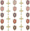 60Pieces Rosary Kits Catholic Cross and Center Medal Charm Metal Enamel Rhinestone Virgen De Guadalupe Pendant Chandelier Link for DIY Jewelry Mak...