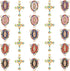 60Pieces Rosary Kits Catholic Cross and Center Medal Charm Metal Enamel Rhinestone Virgen De Guadalupe Pendant Chandelier Link for DIY Jewelry Mak...