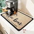 Coffee Mat Coffee Bar Mat Hide Stain Absorbent Drying Mat with Waterproof Rubber Backing Fit Under Coffee Maker Coffee Machine Coffee Pot...