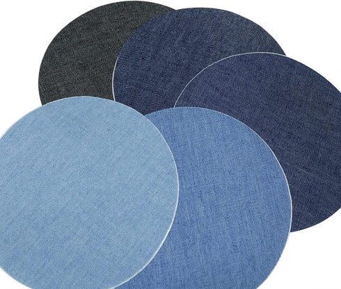 20pcs Denim Patches DIY Iron On Mending Patches with One Mini Sewing Kit for Jean Clothing and Jean Pants Apparel Sewing Fabric...