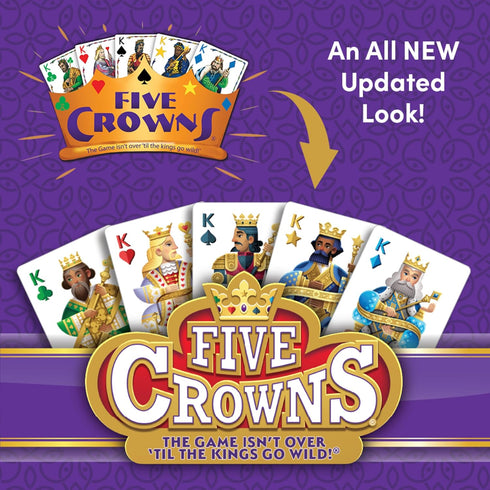 PlayMonster Five Crowns Collectible Tin – Card Game for Kids and Adults, Family Game Night, The Game isn’t Over Until the Kings Go Wild!, 5 Suited...