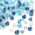 DomeStar 150PCS Premium Blue Fake Ice, Acrylic Ice Rocks Plastic Rocks Acrylic Stones Crushed Ice Cubes Diamonds Gems for Vase Fillers Nautical Th...