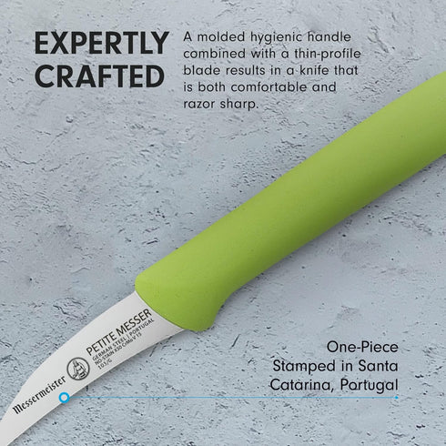 Messermeister Bird's Beak Parer with Matching Sheath, 2.5 Inch, Green...