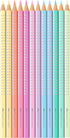Faber-Castell Colouring Pencils Sparkle Pastel Pack of 12 Metal Case tin of 12...
