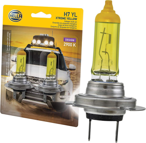 HELLA H7 YL Xtreme Yellow Bulb (12V 55W), 2 Pack...