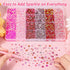 Audab B7000 Glue with 18000Pcs Rhinestones for Crafting, Flat Back Rhinestone Kit Non Hotfix Resin Gems with Clear Jewelry Glue for Clothes Shoes ...