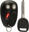 Car Key Fob Keyless Entry Remote with Ignition Key fits Chevy Trailblazer / Buick Rainier / GMC Envoy / Isuzu Ascender / Oldsmobile Bravada / Saab...