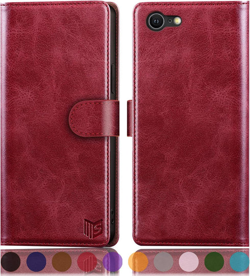 SUANPOT for iPhone 7/8/SE2/SE 3rd 2020/2022 4.7" RFID Blocking Wallet case Credit Card Holder,Flip Book PU Leather Phone case Cover Cellphone Wome...
