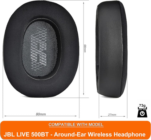 Live 500BT Cooling Gel Ear Pads defean Replacement Cushions Compatible with JBL Live 500BT / Live 500 BT Around-Ear Wireless Headphone,High-Densit...