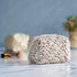 Floral Puffy Quilted Makeup Bag, Toiletry Tote, Cosmetics Pouch, Quilted Tote Floral, Floral Cosmetic Bag (Flowers Red)...
