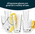 Libbey Awa Tumbler and Rock Glasses Drinking Set, Elegant Polka Dot Drinking Glasses Set of 16, All Purpose Glass Cups Set for Events and Everyday...