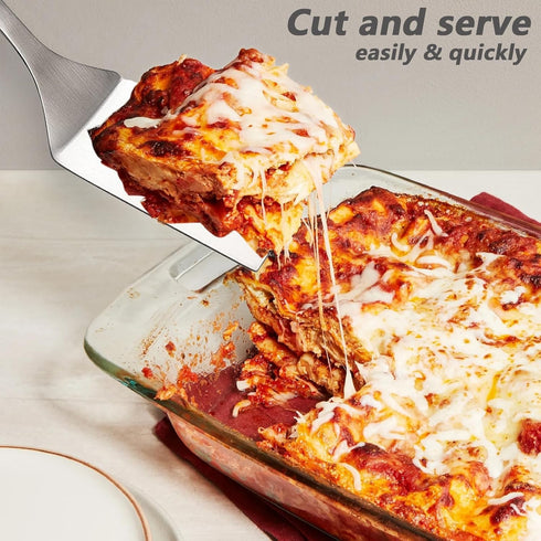 Professional Stainless Steel Lasagna Server, 10.0 inch Multi-Uses Spatula Cake Server, Pie Server Spatula, Cake & Pancakes Cutter Serving Spatulas...