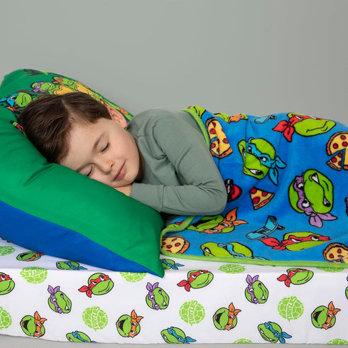 Teenage Mutant Ninja Turtles Musical Warm, Plush, Throw Blanket - Extra Cozy and Comfy for Your Toddler, Blue...