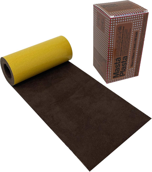 MastaPlasta Original Suede/Velvet Repair Tape - Brown Suede 60" x 4" (150 x 10 cm). Self-Adhesive Scratch & Tear Kit. Upholstery-Quality Repair fo...