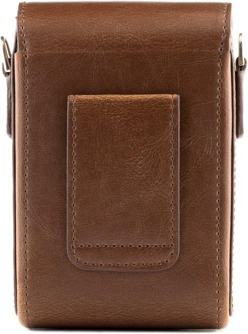Megagear MG701MegaGear Leather Camera Case with Strap compatible with Panasonic Lumix DC-ZS80, DC-ZS70, DMC-LX10, DMC-ZS60, DMC-ZS100, Dark Brown...
