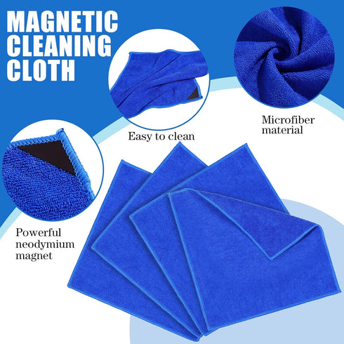 8 Packs Magnetic Cleaning Cloth Microfiber Dry Erase Eraser Magnetic Whiteboard Eraser Washable Dry Erasers for Whiteboard Dry Erase Cloth for Cla...