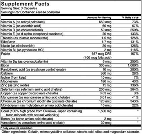 1500mg, 90 Capsules- Coral Calcium Supplement Developed by Bob Barefoot- Supports Overall Health & PH Levels- Contains Calcium, Magnesium & Vitami...
