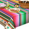 Tatuo 2 Pcs Mexican Fiesta Tablecloth Mexican Striped Serape Blanket Tablecloth Cinco De Mayo Carnival Party Covers for Festive Wedding Birthday P...