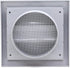 Gray Exhaust Hood Vent 4'' Inch with Built-in Pest Guard Screen and Flange, White, Air Vent Cover, HVAC Exhaust Vent Duct Cover, Exhaust Cap