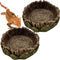 Small Reptile Food Bowl Water Dish, 2 Pack Reptile Feeding Food Bowls for Bearded Dragon Gecko Lizard Frog Hermit Crab Snail Toad...