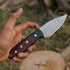 Handmade Damascus Steel Knife - Fixed blade Bush craft Hunting Knife, Survival & Camping Knives, with Rose Wood Handle Real leather Sheath, (HM1)...