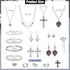 JOERICA 18PCS Punk Goth Grunge Jewelry Set Vintage Knuckle Rings, Gothic Dangle Grunge Earrings, Goth Necklace, Punk Chain Silver Bracelet, Emo Go...