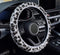 ZHOL Leopard Print Steering Wheel Cover, Universal 15 Inch Elastic Plush Softy Steering Wheel Cover for Women Girls, Winter Warm, Anti-Slip, Gray...