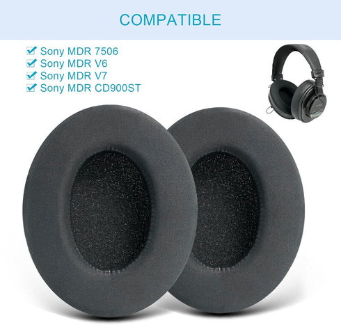 GVOEARS Replacement Ear Pads for Sony MDR 7506, Cooling Gel Earpad Cushions with Noise Isolation Memory Foam Premium Leather for Sony MDR V6 / MDR...