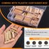 200Pcs Diagonal Grooved Wooden Dowel Pins Assortment Kit, 9 Sizes M6 M8 M10 Beveled Ends Tapered Pins Wooden Pegs for Furniture Door DIY Crafts St...
