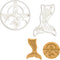 Set of 2 Mermaid cookie cutters (Designs: Sunset and Tail), 2 pieces - Bakerlogy...