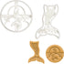 Set of 2 Mermaid cookie cutters (Designs: Sunset and Tail), 2 pieces - Bakerlogy...