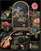 Posterizer 1 pcs-old timey vintage flowers , music instruments collage-Retro Art-Abstract & Modern Art-Gift for Steampunk or Goth Fans- UNFRAMED W...