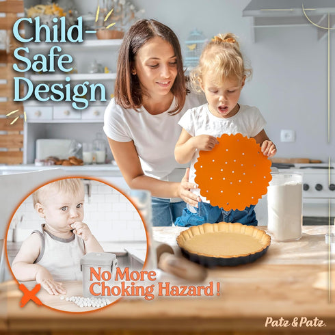 Patz&Patz PressPerfect Silicone Pie Weight – Pie Weights for Blind Baking – for Pies, Tarts, Quiches – Food-Safe, Easy to Clean – Designed Exclusi...