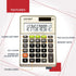 Desktop 12-Digit Business Calculator with Dual Power, Solar and Battery, for Basic, Finance and Tax Calculations, Desk Calculators for School or O...