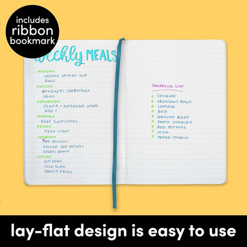 PAPERAGE Lined Journal Notebook, (Turquoise), 160 Pages, Medium 5.7 inches x 8 inches - 100 GSM Thick Paper, Hardcover...