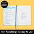 PAPERAGE Lined Journal Notebook, (Turquoise), 160 Pages, Medium 5.7 inches x 8 inches - 100 GSM Thick Paper, Hardcover...