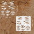 FINGERINSPIRE Eye Stencils for Painting 11.8x11.8 inch Beautiful Eyes Stencils Plastic Eyes and Eyebrows Patterns Stencil Reusable Create DIY Wome...